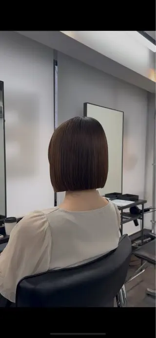 ショート カラー ヘアアレンジ ボブ指名1位/パツッ とボブ/似合わせのヘアスタイル