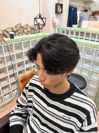 ミディアム パーマ メンズ メンズカットパーマ ✂️ JOYAのヘアスタイル