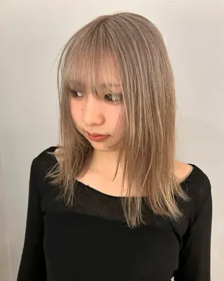 セミロング カラー ケアパーマ/ケアブリ ーチdaisukeのヘアスタイル