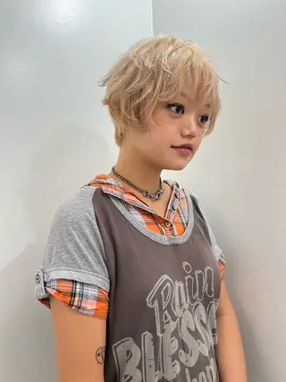 ショート 💥ウルフカット デザインあんな💥のヘアスタイル