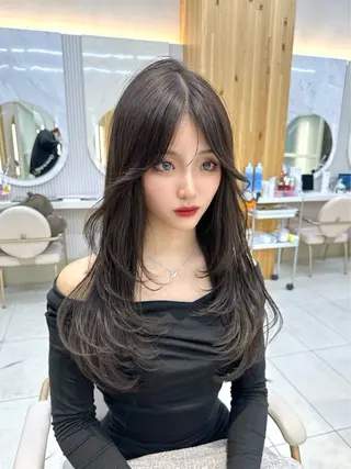 ロング カラー 🇰🇷韓国風くびれ ヘア🇰🇷中村優大のヘアスタイル