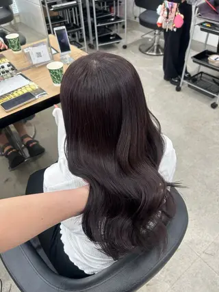 ロング 縮毛矯正/ブリーチな しラベンダー/心優のヘアスタイル