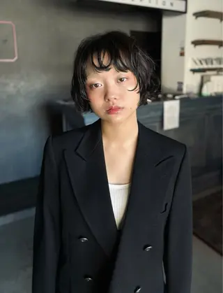 ショート パーマ 似合わせカット/ パーマ/藤田和樹のヘアスタイル