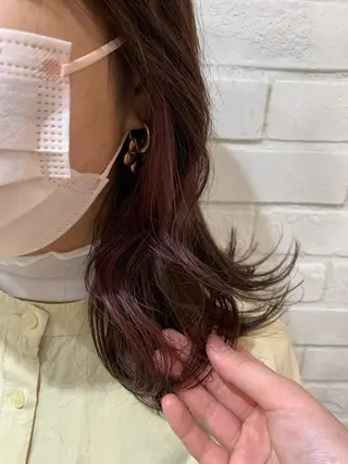 ミディアム カラー ヘアアレンジ 🐝岡本 柚葉🐝のヘアスタイル