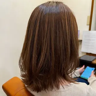 ミディアム カラー chakura めいのヘアスタイル