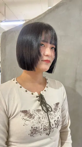 ショート 横浜/メンズカット 曲がる縮毛矯正のヘアスタイル