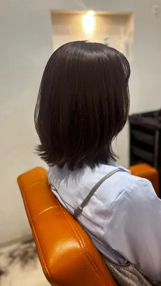 ミディアム 【完全個室】髪質改善 暖色カラー/山崎唯奈のヘアスタイル