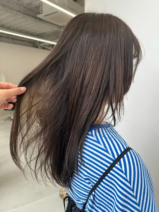 セミロング カラー 京都河原町  前田 希歩のヘアスタイル