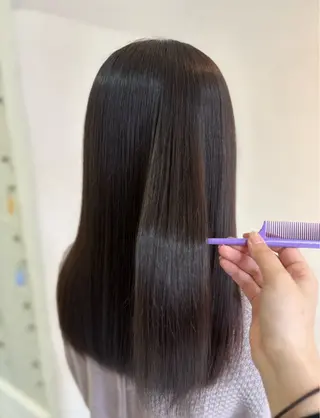 ロング 縮毛矯正/艶カラー Yuzuのヘアスタイル
