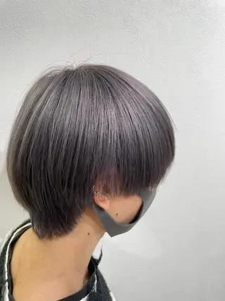 カラー メンズ 渡部凌我 小顔ウルフ ハイトーンカラーのヘアスタイル