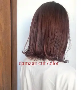 ミディアム カラー 比嘉 千咲のヘアスタイル