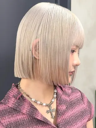 ミディアム カラー 似合わせカット/ ハイトーン/aoiのヘアスタイル