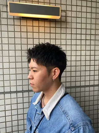 ショート メンズ トミモト アユムのヘアスタイル