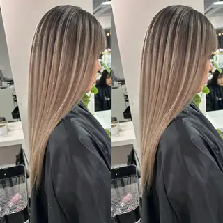 ロング バレイヤージュ ボブ🌈ナツヤのヘアスタイル