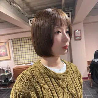 ミディアム カラー パーマ こはる／ハードパーマ /癖毛風パーマ🧃のヘアスタイル