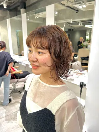 ショート パーマ 結衣/ 無料カットモデル🎀のヘアスタイル