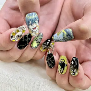 ロング ネイル 池袋痛ネイル Nok. 渡辺のネイルデザイン