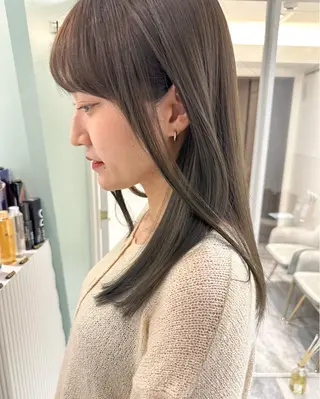 ミディアム カラー 健太郎 髪質改善/透明感のヘアスタイル