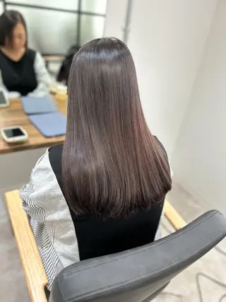 ロング パーマ 白髪ぼかし特化美容師 古賀雄歩のヘアスタイル