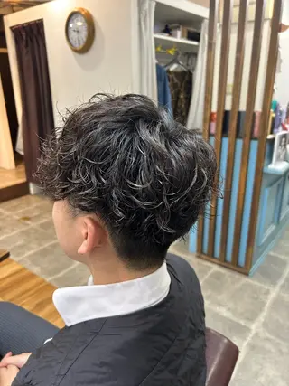 ショート パーマ メンズ メンズパーマ 髪質改善☆有馬のヘアスタイル