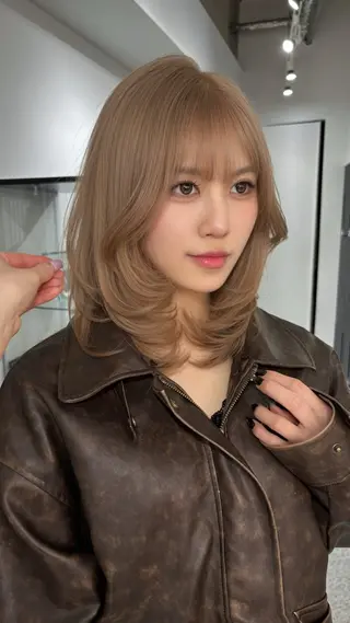 ミディアム PELE  原宿 airiのヘアスタイル