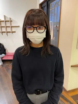 セミロング 梶原 真帆のヘアスタイル