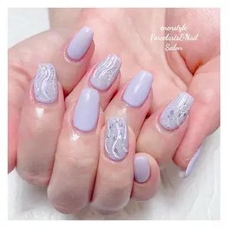 ミディアム ネイル 🐾enen style 🐾のネイルデザイン