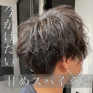 ショート カラー パーマ ヘアアレンジ メンズ 新宿御苑前/ボブ 髪質改善Ryuseiのヘアスタイル