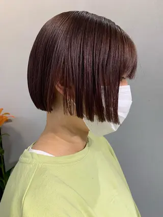 カラー ボブパーマコテ巻き風 パーマNo1深江秀平のヘアスタイル