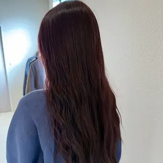 セミロング カラー 髪質改善ストレート 中林優太のヘアスタイル