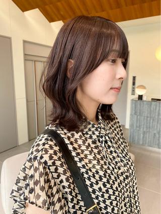 ミディアム オリーブ🎶アッシュ グレージュちひろ🧸のヘアスタイル