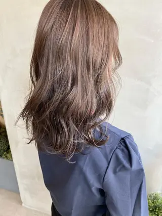セミロング カラー ヘアアレンジ ネイル マツエク・マツパ 夜23時まで予約🉑 reverieあきらのヘアスタイル