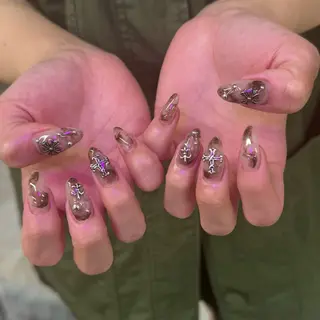ネイル 𝙃𝙖𝙧𝙪⋆ ˚꩜。個性派のネイルデザイン