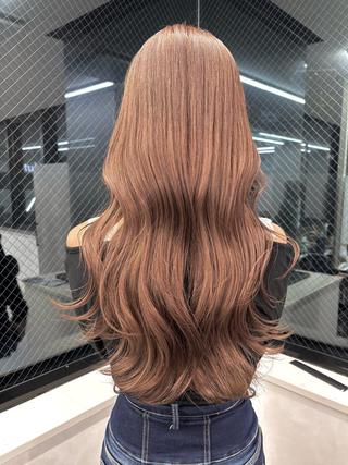 ロング カラー 🫧透明感/ツヤ髪/ ベージュ いちご🍓のヘアスタイル