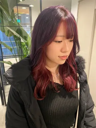 セミロング カラー LUVISM新潟🎀 透明感カラー/ミユのヘアスタイル