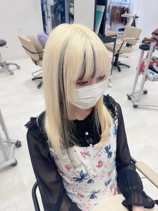 セミロング カラー インナーエクステ渋谷 🦋KAJIのヘアスタイル