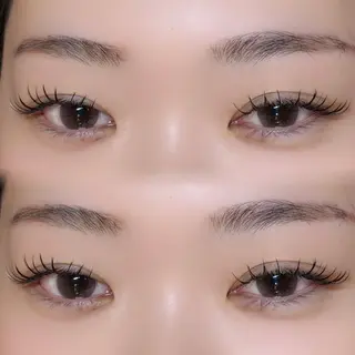マツエク・マツパ 𝐘𝐮𝐢🎀梅田 韓国ヘア 束感まつ毛のマツエク・マツパデザイン