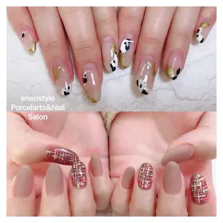 ミディアム ネイル 🐾enen style 🐾のネイルデザイン