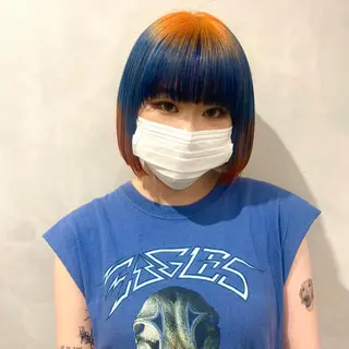 ショート カラー デザインカラー/パー マ🦖外岡咲希🦖のヘアスタイル