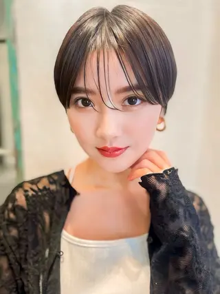 ショート カラー パーマ レイヤーカット⭐️ ハッシュカット特化のヘアスタイル