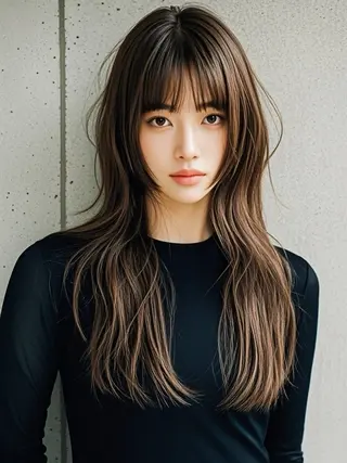 ロング ウルフカット 811 大阪梅田 ウルフのヘアスタイル
