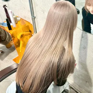 セミロング カラー パーマ ヘアアレンジ ⭐️ハイトーン⭐️ 💕SAKURA💕のヘアスタイル