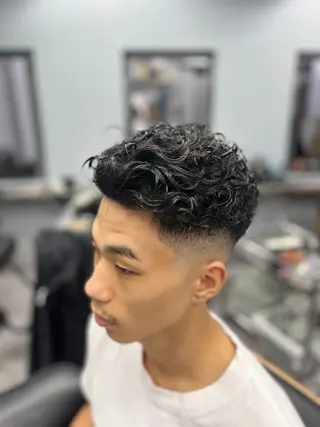 ショート パーマ メンズ 池袋メンズパーマ フェード純平のヘアスタイル