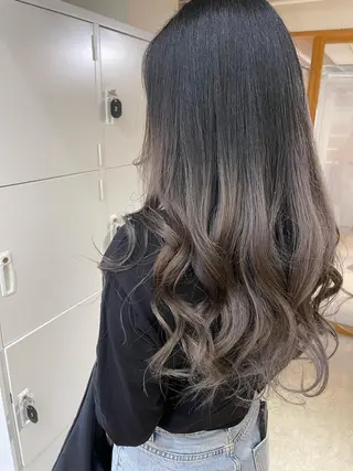 ロング カラー ハナ💎中韓/艶髪 ハイトーン/エクステのヘアスタイル