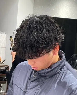 パーマ メンズ 京都河原町 メンズパーマ助川龍哉のヘアスタイル