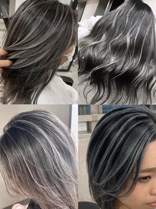ミディアム カラー 松井那津子 /ハイライトブリーチのヘアスタイル