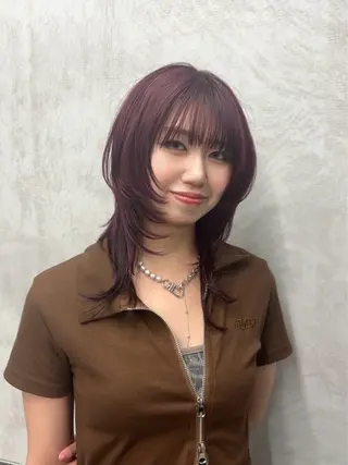セミロング Harukaレイヤー /ハッシュカット♡のヘアスタイル