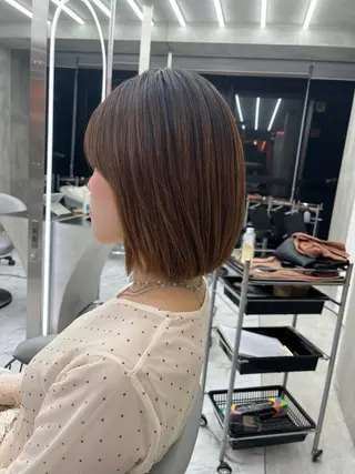 ミディアム Ruri縮毛矯正 酸性ストレート/ボブのヘアスタイル