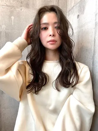 ロング メンズ縮毛矯正 細谷碧海のヘアスタイル