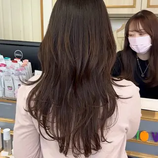 ロング カラー パーマ ヘアアレンジ キッズ 顔まわりで差がつく 🌿似合わせカットのヘアスタイル